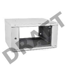 Шкаф телекоммуникационный настенный разборный 6U (600  650) дверь стекло