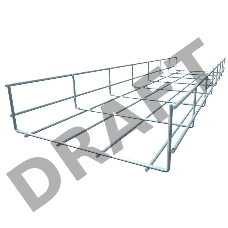 Лоток проволочный 200х60 L3000 сталь 4мм PL60х200х4.0 оцинк. КМ LO0662