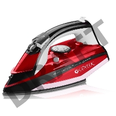 Утюг Centek CT-2344 RED 2400Вт, керамическая подошва, мощный паровой удар, самоочистка, 330мл