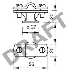 Держатель проволоки d8-10мм с перемыч. Тип:113 Z8-10 OBO 5229960