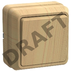 Выключатель 1-кл. ОП ОКТАВА 10А IP20 сосна ИЭК EVO10-K03-10-DC