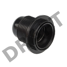 Патрон карболитовый с кольцом Е27 черный c этикеткой REXANT