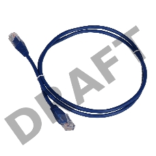 Патч-корд TWT UTP кат.5e, с заливными колпачками, 2.0 м, синий