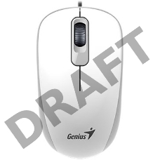 Мышь Genius Mouse DX-110 ( Cable, Optical, 1000 DPI, 3bts, USB ) White