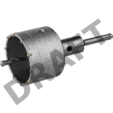  Коронка ЗУБР буровая, коническая посадка центрирующего сверла, SDS-Plus хвостовик, в сборе, 80мм [2918-80_z01]