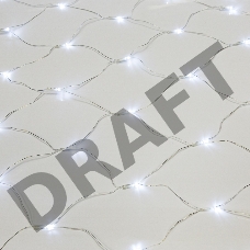 Гирлянда «Сеть» 1,5х1,5 м, прозрачный ПВХ, 96 LED белый