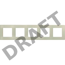 Рамка 5 постов, сл. кость ETIKA 