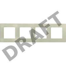 Рамка 4 поста, сл. кость ETIKA 