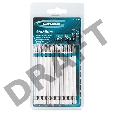 Набор бит GROSS 11379 PH2х90, сталь S2, 10шт