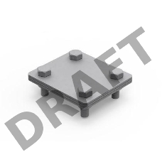 Соединитель полоса-полоса 25-40мм с разделит. пластиной 80х70мм ДКС NG3105