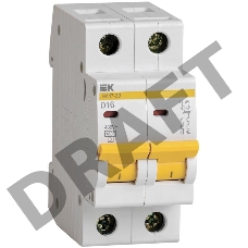 Выключатель автоматический модульный 2п D 16А 4.5кА ВА47-29 ИЭК MVA20-2-016-D