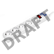 Фильтр-удлинитель Power Cube B 5,0 м 5 розеток (белый) 10А/2,2кВт