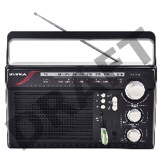 Радиоприемник портативный Supra ST-33U черный USB SD