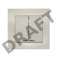 Выключатель 2-кл. СП Бриллиант 10А IP20 с подсветкой сл. кость Universal 7948639