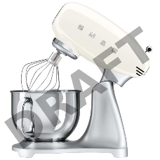 Миксеры SMEG SMF02CREU Планетарный миксер, материал корпуса: литой алюминий, материал шестеренок: закаленная сталь, материал чаши: полированная нержавеющая сталь, кремовый