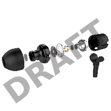 Гарнитура вкладыши Edifier P205 1.2м черный проводные в ушной раковине