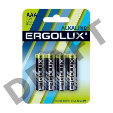 Элемент питания алкалиновый LR03 BL-4 LR03 BL-4 1.5В Alkaline (блист.4шт) Ergolux 11744