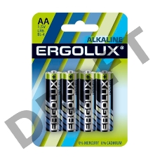 Элемент питания алкалиновый LR6 BL-4 LR6 BL-4 1.5В Alkaline (блист.4шт) Ergolux 11748