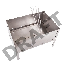 Мангал сборный со складным дном в пленке с шампурами СОКОЛ