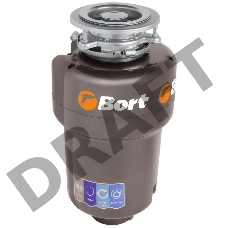 Измельчитель пищевых отходов Bort  TITAN 5000 (Control) {Мощность л.с. 0,75 ; 560 Вт; 5,2 кг/мин; 3200 об/мин; 1400 мл; Металл ; набор аксессуаров 5 шт} [93410259]