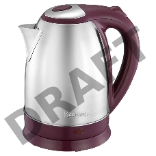 Чайник электрический ВАСИЛИСА ВА-1020 нерж. бордовый: 2000 Вт, 1,8 л (Россия)(12)