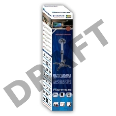 Крепление потолочное Kromax  PROJECTOR-300 серый для проектора, 2 ст свободы, наклон 30°, вращение на 360°, от потолка 650-1100 мм, нагрузка до 10 кг