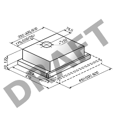 Вытяжка встраиваемая Elikor Интегра 60Н-400-В2Л нержавеющая сталь/нержавеющая сталь управление: кнопочное (1 мотор)