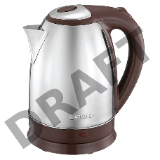 Чайник электрический ВАСИЛИСА ВА-1022 нерж. коричневый: 1500 Вт, 1,8 л (Россия)(12)