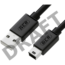 Кабель Greenconnect Кабель интерфейсный USB 2.0 3.0m Premium AM / mini 5P, 28 / 28 AWG двойное экранирование, антифриз, черный