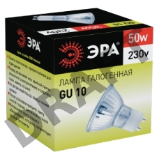 Лампа галогенная ЭРА GU10-JCDR (MR16) -50W-230V  (10/200/4800)