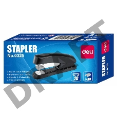 Степлер Deli E0325 24/6 26/6 (20листов) ассорти 100скоб коробка