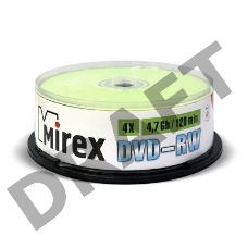 Диск DVD-RW Mirex 4.7 Gb, 4x, Cake Box (50), (50/300)
