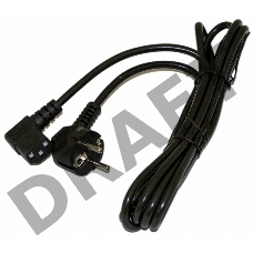 Кабель питания компьютера Hyperline PWC-IEC13A-SHM-3.0-BK (Schuko+C13 (угловая)) (3x1.0), 10A, угловая вилка, 3м, цвет черный