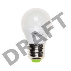 Лампа светодиодная PLED-ECO-G45 5Вт шар 3000К тепл. бел. E27 400лм 220-240В JazzWay 1036957A