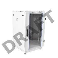 Шкаф коммутационный ЦМО ШТК-М-22.6.8-1ААА 22U 600x820мм пер.дв.стекл задн.дв.стал.лист 2 бок.пан. направл.под закл.гайки 330кг серый