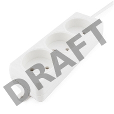 Удлинитель Гарнизон EL-NL3-W-3, 3 розетки  допустимый ток 10А, длина 3 метра.