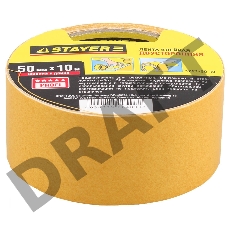 Двухсторонняя клейкая лента на полипропиленовой основе, STAYER 1221-50-10, 50мм х 10м