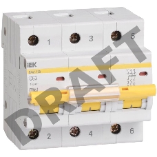 Авт. выкл. Iek MVA40-3-063-C  ВА 47-100 3Р 63А 10 кА  х-ка С ИЭК