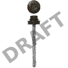 Саморезы для крепления кровельных материалов к деревянной обрешетке Зубр цвет RAL 8028 земельно-коричневый, оцинкованные, 4,8x35мм, 1800шт 4-300310-48-035-8028