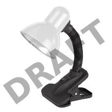 Настольные светильники ЭРА N-102 N-102-E27-40W-W  белый {Светильник настольный, цоколь E-27, на прищепке}