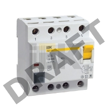 Выключатель дифференциальный IEK ВД1-63 (УЗО) 4Р 100А 300мА