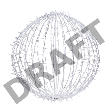 Шар светодиодный 230V, диаметр 90 см, 320 светодиодов, цвет белый