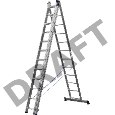 Стремянки СИБИН универсальная, трехсекционная со стабилизатором, 12 ступеней [38833-12]