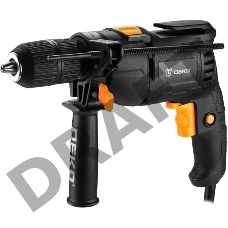 Дрель ударная сетевая DEKO DKID600W с быстрозажимным патроном, 600 Вт, 50 Нм, 3000 об/мин, 44800