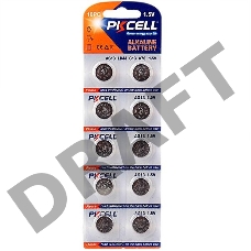Щелочной/алкалиновый элемент питания PKCELL AG13-10B тип - LR44(AG10) 10 шт в блистере