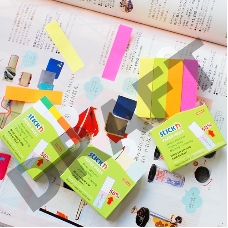 Закладки самокл. индексы бумажные Stick`n 21613 12x50мм 4цв.в упак. 100лист европодвес