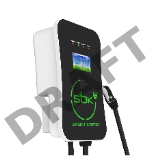 Зарядная станция S'OK Green Energy M3W Series Wallbox EV Charger SM3W31116542-5, 3-phase, 11kw (16a/ 380v), ocpp 1.6j, уровень защиты ip54, кабель 5м