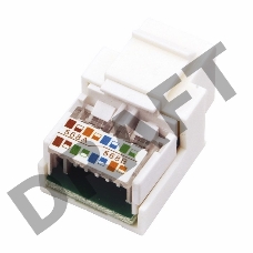 Rexant Модуль Keystone Jack RJ-45(8P8C), UTP неэкранированный, категория 5e, тип 180 градусов, белый
