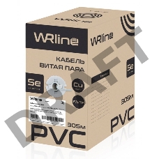 Кабель информационный WRline WR-FTP-4P-C5E-PVC-GY кат.5E F/UTP 4X2X24AWG PVC внутренний 305м серый