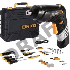 Отвертка аккум. Deko DKS4FU-Li аккум. патрон:Шестигранник 6.35 мм (1/4) (кейс в комплекте) (063-4153)